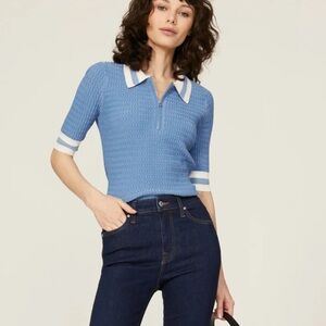 Veronica Beard Jorja Half Zip Polo.  Freshly dry cleaned.